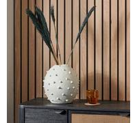 Pacific Lifestyle White Metal Decorative Vase With Bobbles