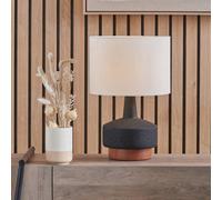 Pacific Lifestyle Wood Effect Textured Ceramic Table Lamp