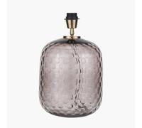 Pacific Lighting Camille Table Lamp Base, Large, Smoked Grey | Fits 35cm shade, base only, shade not included, E27 screw fitting, 40cm tall, 23cm base, UK plug with in-line switch