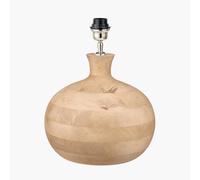 Pacific Lighting Kiah Round Natural Mango Wood Scandi Table Lamp Base