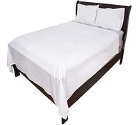Pacific Linens 1-Piece Flat Bed Sheets - 200 Thread Count Cotton Sheet - College Dorm Room Essentials, 66 x104 in, Twin XL