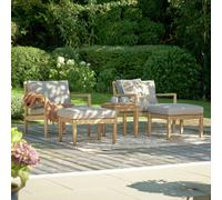 Pacific Malta 2 Seater Wooden Garden Bistro Set with Stools