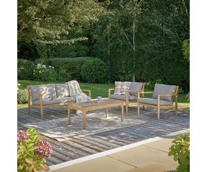 Pacific Malta 4 seater Wooden Garden Sofa Set - Natural