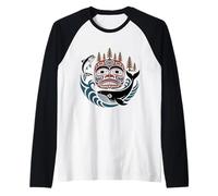 Pacific Northwest Circular Heritage Design Raglan Baseball Tee
