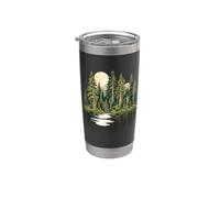 Pacific Northwest Forest Moon Reflection Wilderness Mountain Stainless Steel Insulated Tumbler