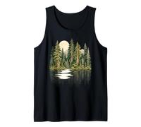 Pacific Northwest Forest Moon Reflection Wilderness Mountain Tank Top