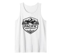 Pacific Northwest Mountains Retro Vintage Oregon Washington Tank Top
