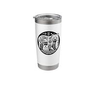 Pacific Northwest Native American Indian Style Grizzly Bear Stainless Steel Insulated Tumbler