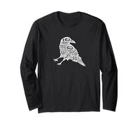 Pacific Northwest Native Art Style Formline Crow Raven Long Sleeve T-Shirt