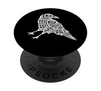 Pacific Northwest Native Art Style Formline Crow Raven PopSockets Adhesive PopGrip