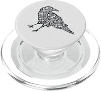 Pacific Northwest Native Art Style Formline Crow Raven PopSockets PopGrip for MagSafe