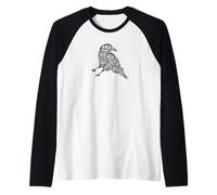 Pacific Northwest Native Art Style Formline Crow Raven Raglan Baseball Tee