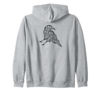 Pacific Northwest Native Art Style Formline Crow Raven Zip Hoodie