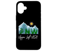 Pacific Northwest PNW Pine Trees Mountains Upper Left USA Case for iPhone 16 Plus