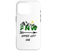 Pacific Northwest PNW Pine Trees Mountains Upper Left USA Case for iPhone 16 Pro