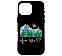 Pacific Northwest PNW Pine Trees Mountains Upper Left USA Case for iPhone 16 Pro Max