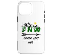 Pacific Northwest PNW Pine Trees Mountains Upper Left USA Case for iPhone 16 Pro Max