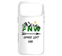 Pacific Northwest PNW Pine Trees Mountains Upper Left USA Case for iPhone 17 Pro Max