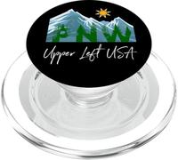 Pacific Northwest PNW Pine Trees Mountains Upper Left USA PopSockets PopGrip for MagSafe