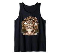 Pacific Northwest Squirrel Native American Tribal Style Art Tank Top