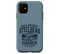 Pacific Northwest Steelhead Chaser Fishing PNW Trout Angler Case for iPhone 11
