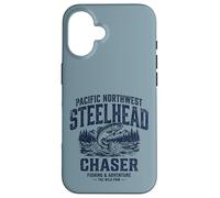 Pacific Northwest Steelhead Chaser Fishing PNW Trout Angler Case for iPhone 16