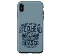 Pacific Northwest Steelhead Chaser Fishing PNW Trout Angler Case for iPhone XS Max