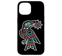 Pacific Northwest Style Raven Steals Sun Trickster Bird Case for iPhone 15