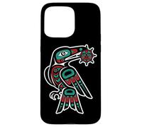 Pacific Northwest Style Raven Steals Sun Trickster Bird Case for iPhone 15 Pro Max