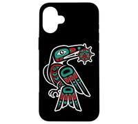 Pacific Northwest Style Raven Steals Sun Trickster Bird Case for iPhone 16 Plus