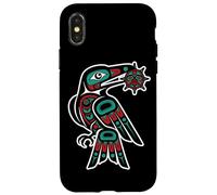 Pacific Northwest Style Raven Steals Sun Trickster Bird Case for iPhone X/XS