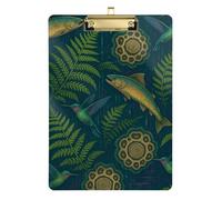 Pacific Northwest Tech-Rainforest Leopard Print Clip Board Hook Plastic for Medical Coaches Classroom Size 9 x 12