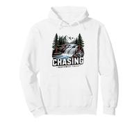 Pacific Northwest Waterfall Chaser Explores Lush Forest Pullover Hoodie