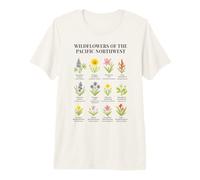 Pacific Northwest Wildflowers - Floral Nature Art Premium T-Shirt
