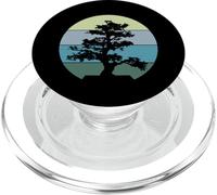 Pacific Ocean Beach Bonsai Tree Sun Retro Vintage T-Shirt PopSockets PopGrip for MagSafe