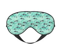 Pacific Ocean Biological Printing All-Occasion Sleep Eye Mask with Double Sides Adjustable Strap Perfect for Shifts & Travel