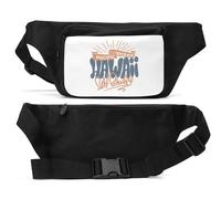 Pacific Ocean Hawaii Surf Paradise Unisex Waist Bag Black