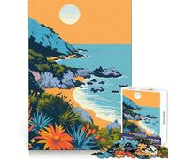 Pacific Ocean Nature Art Adults Puzzles 1000 Piece Jigsaws Memory Skill Mindful Leisure Clean Edges Creative Gift size 38x26cm