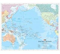 Pacific Ocean Wall Map - 34" x 27.75" Paper