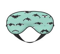 Pacific Ocean Whale Sleep Mask Night's Sleep Soft Eye Mask Adjustable Strap Works Nap Position Sleeping Aid