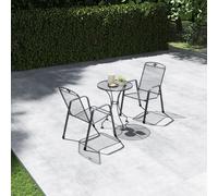 Pacific Savoy 2 Seater Metal Garden Bistro Set - Grey