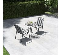 Pacific Savoy 2 Seater Metal Garden Bistro Set with Cushions