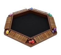 Pacific Shore Games Shut The Box Game 6 Player - Walnut Stained Wood, Wooden Board Game, Table Games for Adults, Bar Games, Portable Dice Game for 1-6 Players, Classic Games