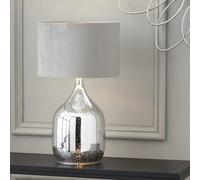 Mercurial Glass Dual Light Table Lamp, Grey