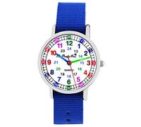 Pacific Time Children's Watch Girls Boys Watch Kids Learning Watch Children's Watch Textile Interchangeable Strap Analogue Quartz, 10911 - Blue, Strap.