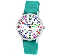 Pacific Time Children's Watch Girls Boys Watch Kids Learning Watch Children's Watch Textile Interchangeable Strap Analogue Quartz, 10905 - Turquoise, Strap.