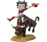 Pacific Trading Betty Boop Bull Riding Figurine, 9.25-inch Length, Cold Cast Resin