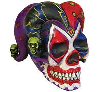 Pacific Trading Court Jester Clown Skull Skeleton Head Home Decoration Figure