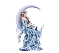 Pacific Trading Nene Thomas Wind Moon Fairy In Blue Sitting On Crescent Moon Figurine Fantasy