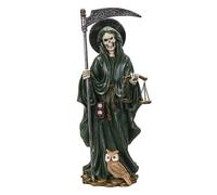 Pacific Trading Santa Muerte Green Gown with Scale Figurine Death 10 Inch
